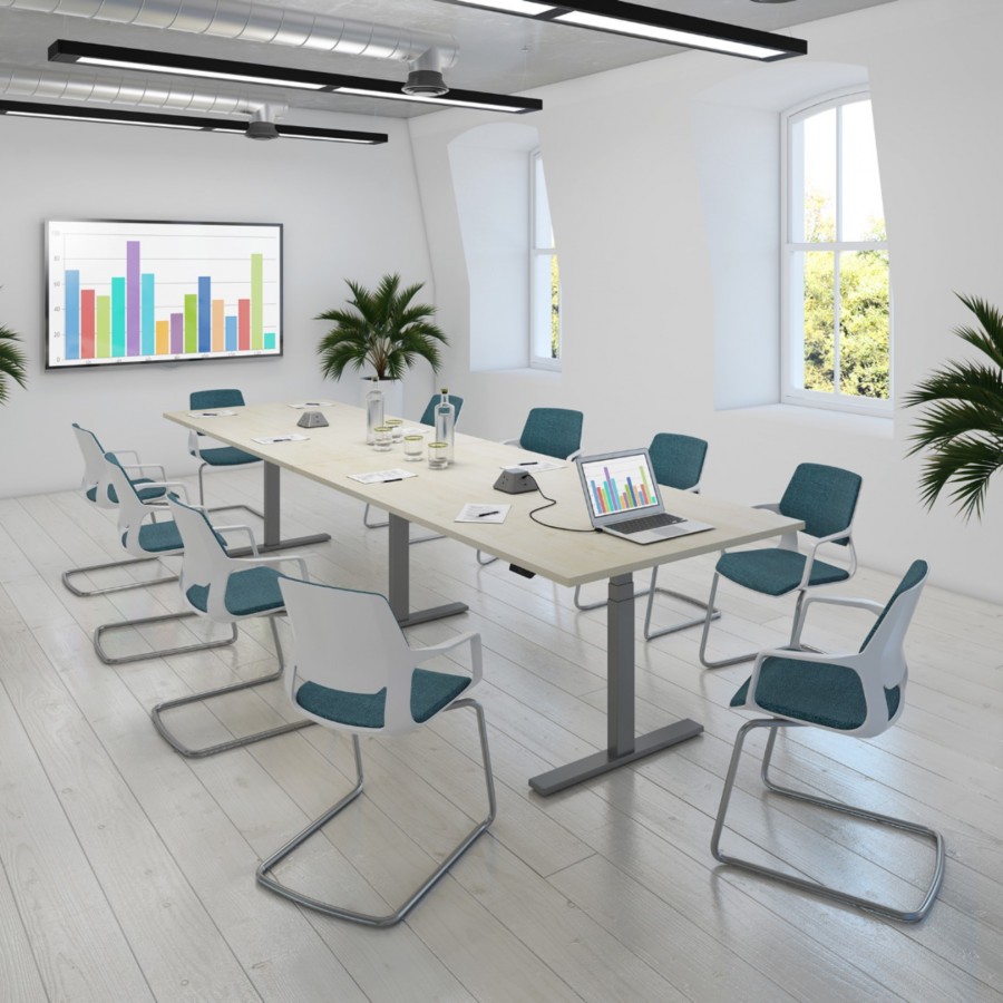 Elev8 Touch Adjustable Radial End Boardroom Table